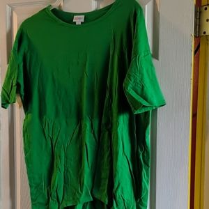 Small green Irma LuLaRoe top EUC